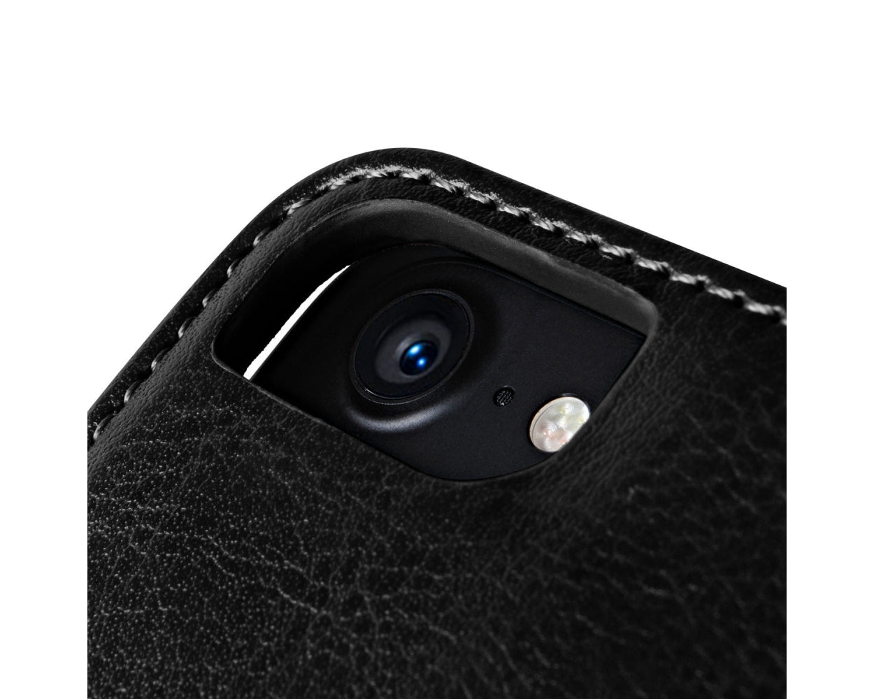 Luxitude Personalized Vegan Leather Phone Case Wallet - Compatible with iPhone 7 / 7s, w/ Detachable Slim Fit Case, w/ Dual Mode Kickstand & Car Mount, Black