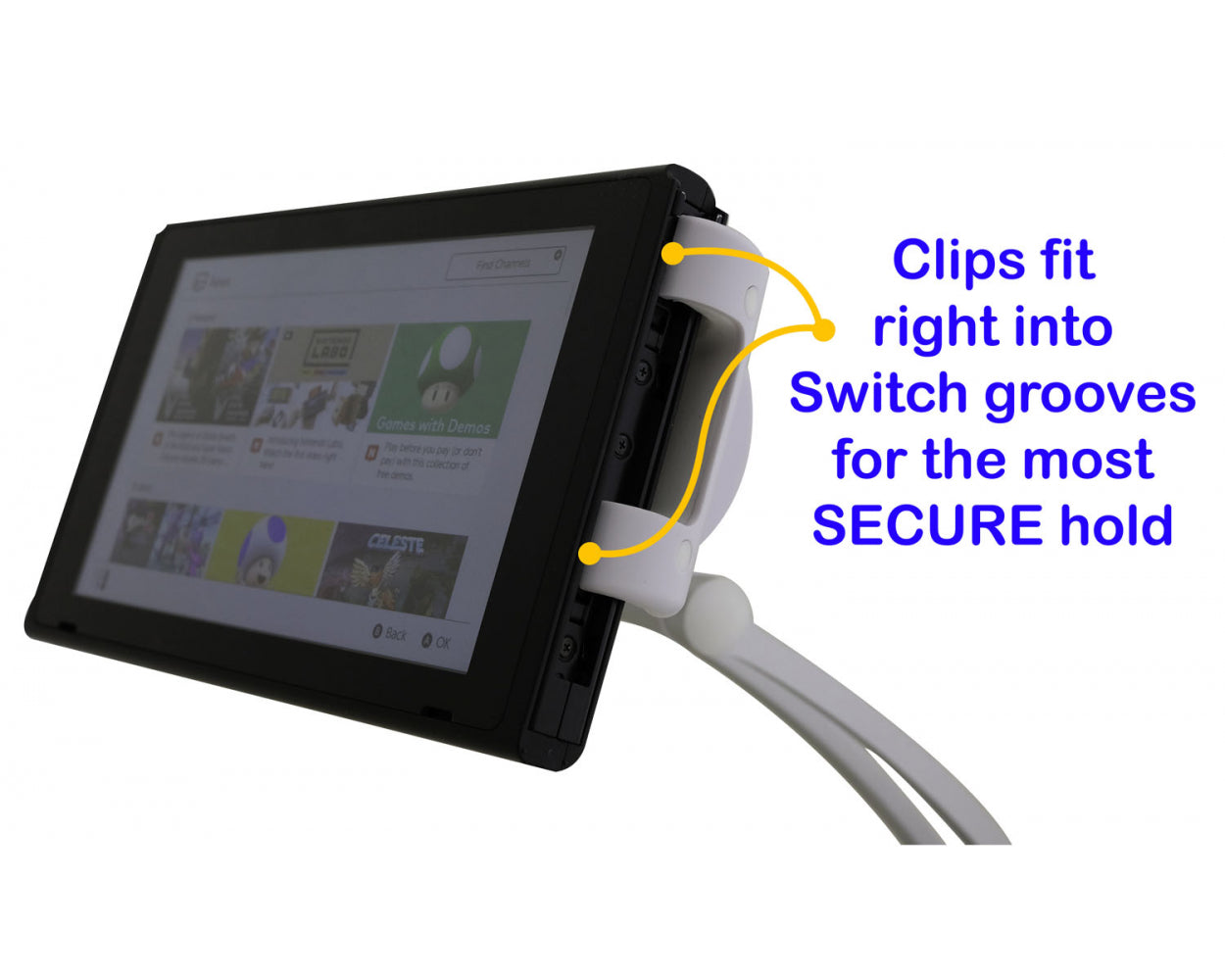 Luxitude 2-in-1 Tablet & Phone Holder/ Stand, Perfect for Smart Phones, E-Readers, Nintendo Switch & Tablets, Permanent or Temporary Mounting Solution
