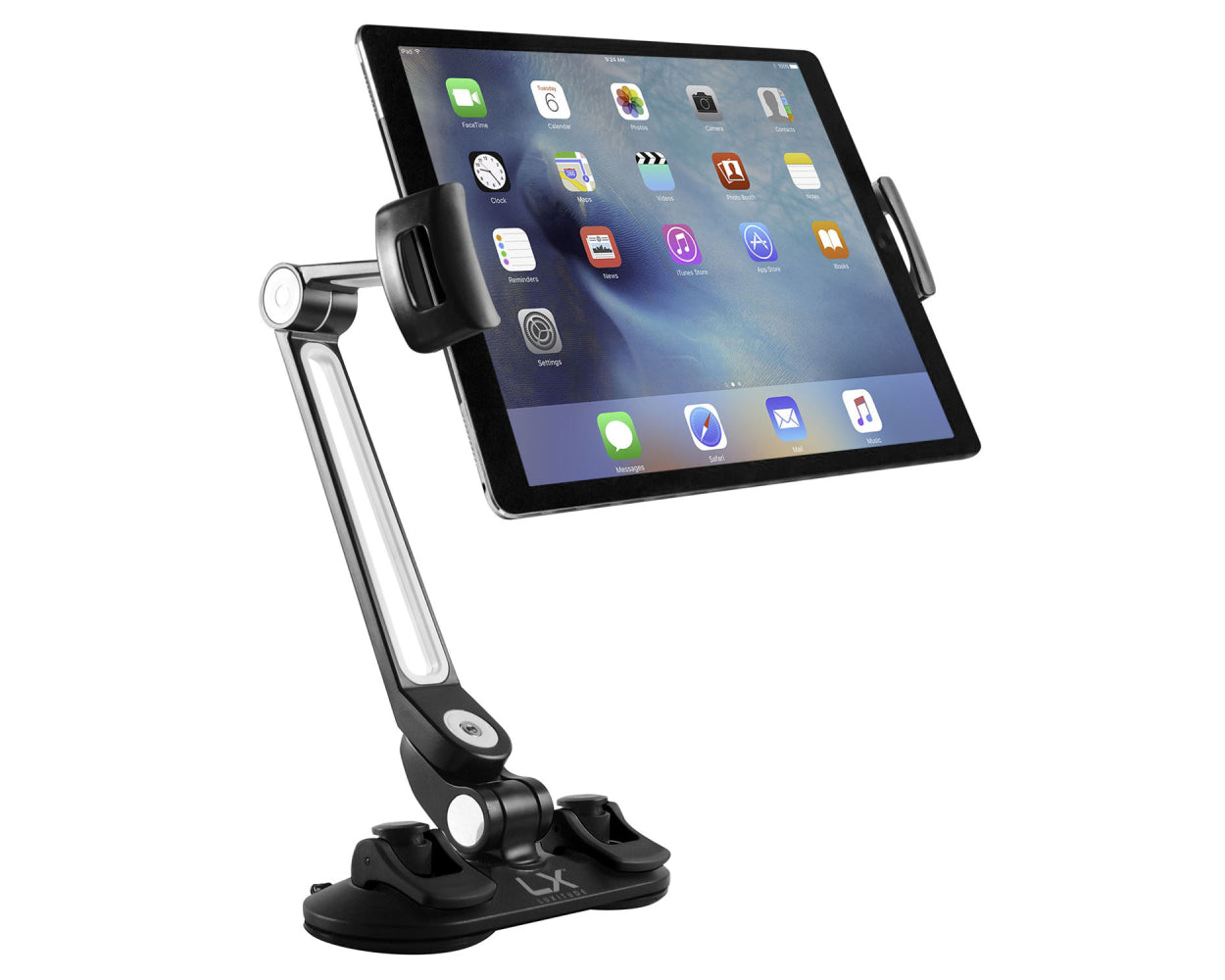 Luxitude Tablet & Phone Holder/ Stand, Perfect for Smart Phones, E-Readers, Nintendo Switch & Tablets, Permanent of Temporary Mounting Solution