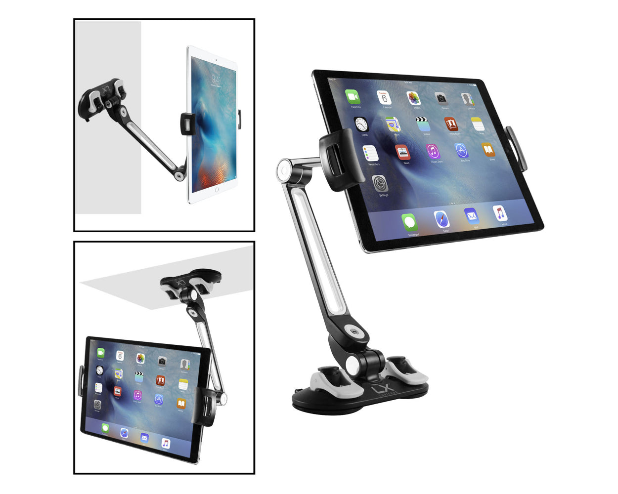 Luxitude Tablet & Phone Holder/ Stand, Perfect for Smart Phones, E-Readers, Nintendo Switch & Tablets, with suction cup base