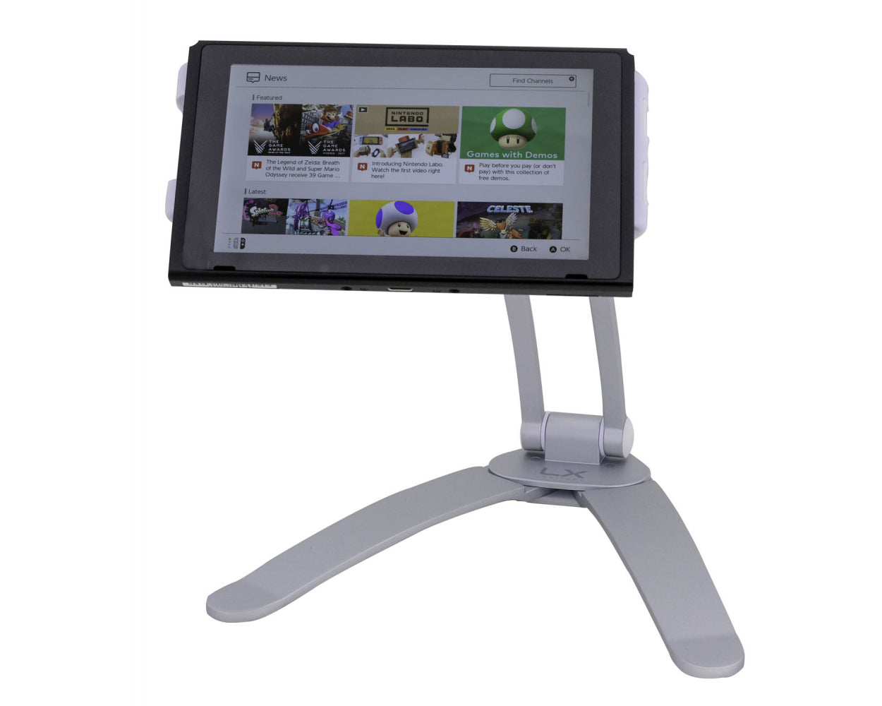 Luxitude 2-in-1 Tablet & Phone Holder/ Stand, Perfect for Smart Phones, E-Readers, Nintendo Switch & Tablets, Permanent or Temporary Mounting Solution